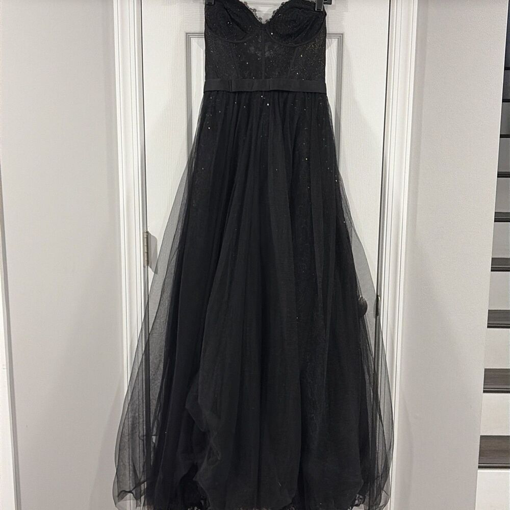 Jules And Cleo Black Mesh Lace and Sequin Dress Size 2
